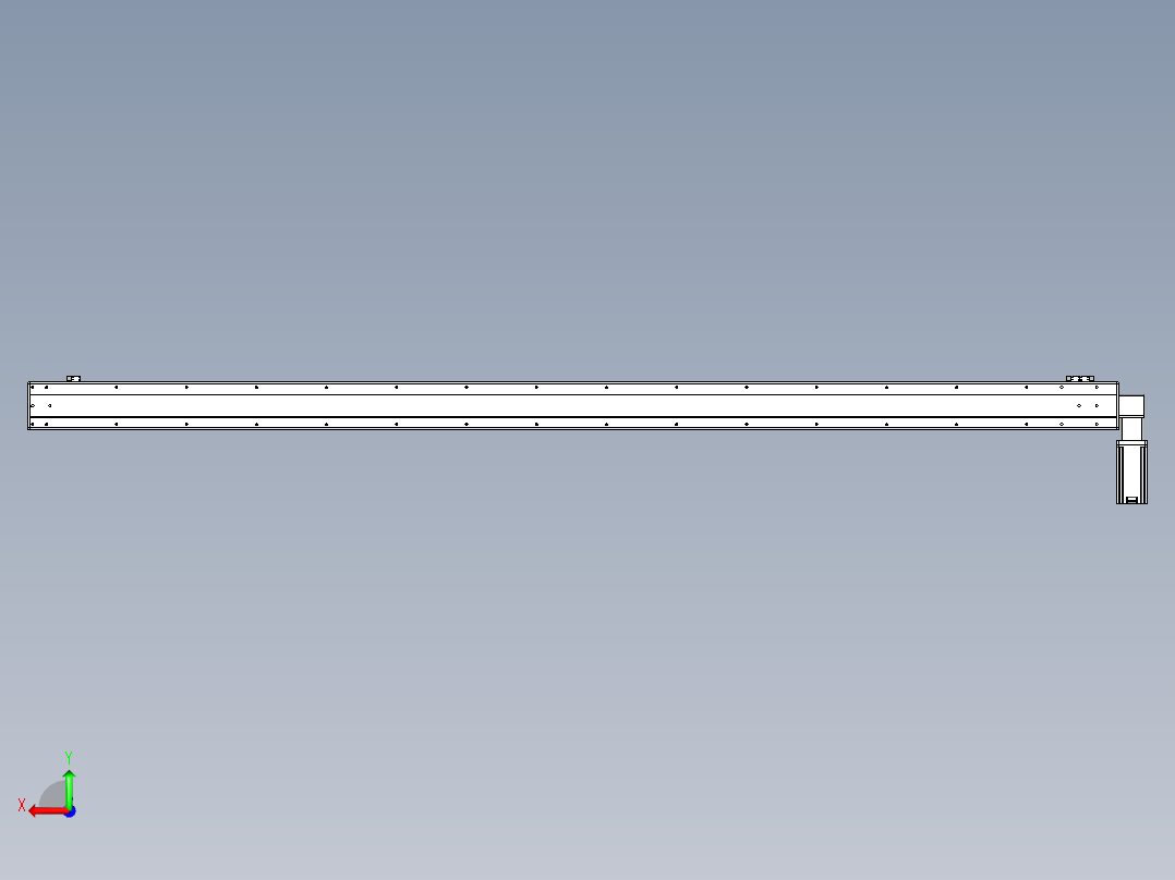 同步带滑台-半封闭B13-L90-S2850-L-Z86-D3后视图