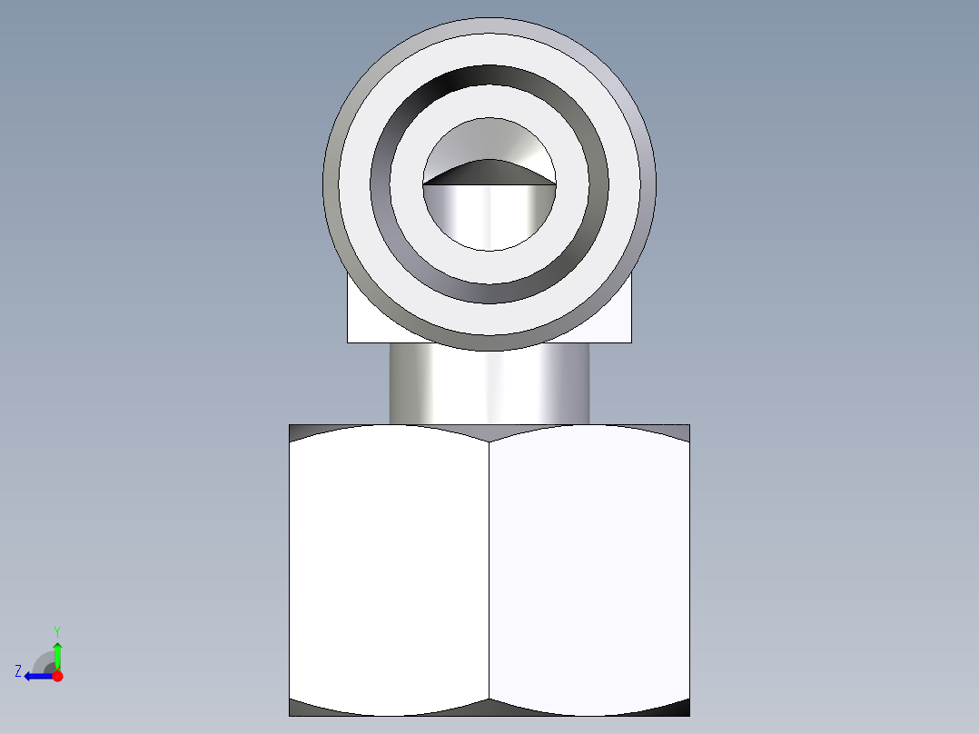 卡套式工业通用硬管接头EO_Standpipe_elbow_EVW12SOMDCF右视图