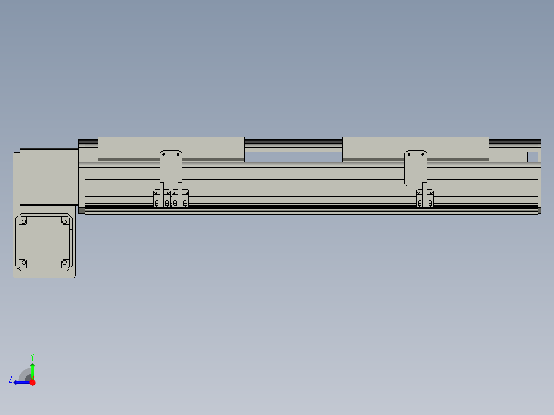 直线模组LHB21-L40-S350-LD设计图纸右视图