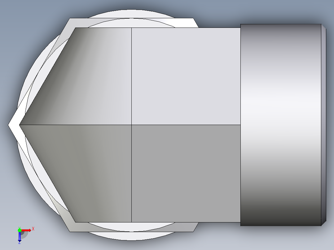 卡套式工业通用硬管接头EO_Adjustable_Locknut_elbow_WEE38SROMDCF俯视图
