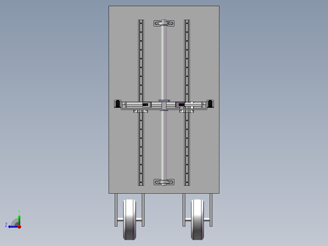 物流机器车右视图