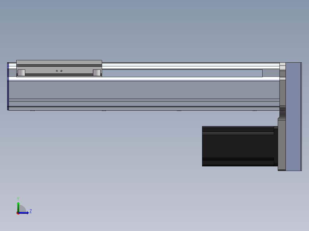 电动滑台模组SDM175下折模型左视图