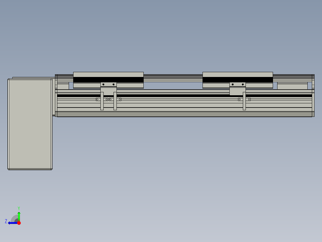 直线模组LHB17-L40-S250-RD设计图纸右视图