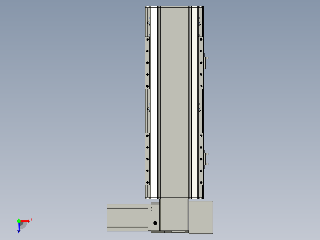 直线模组LHB17-L40-S250-RD设计图纸俯视图