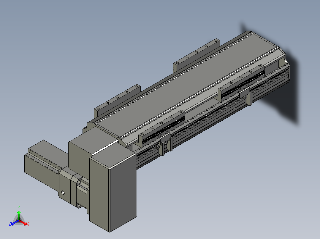 直线模组LHB17-L40-S250-RD设计图纸正等轴测图