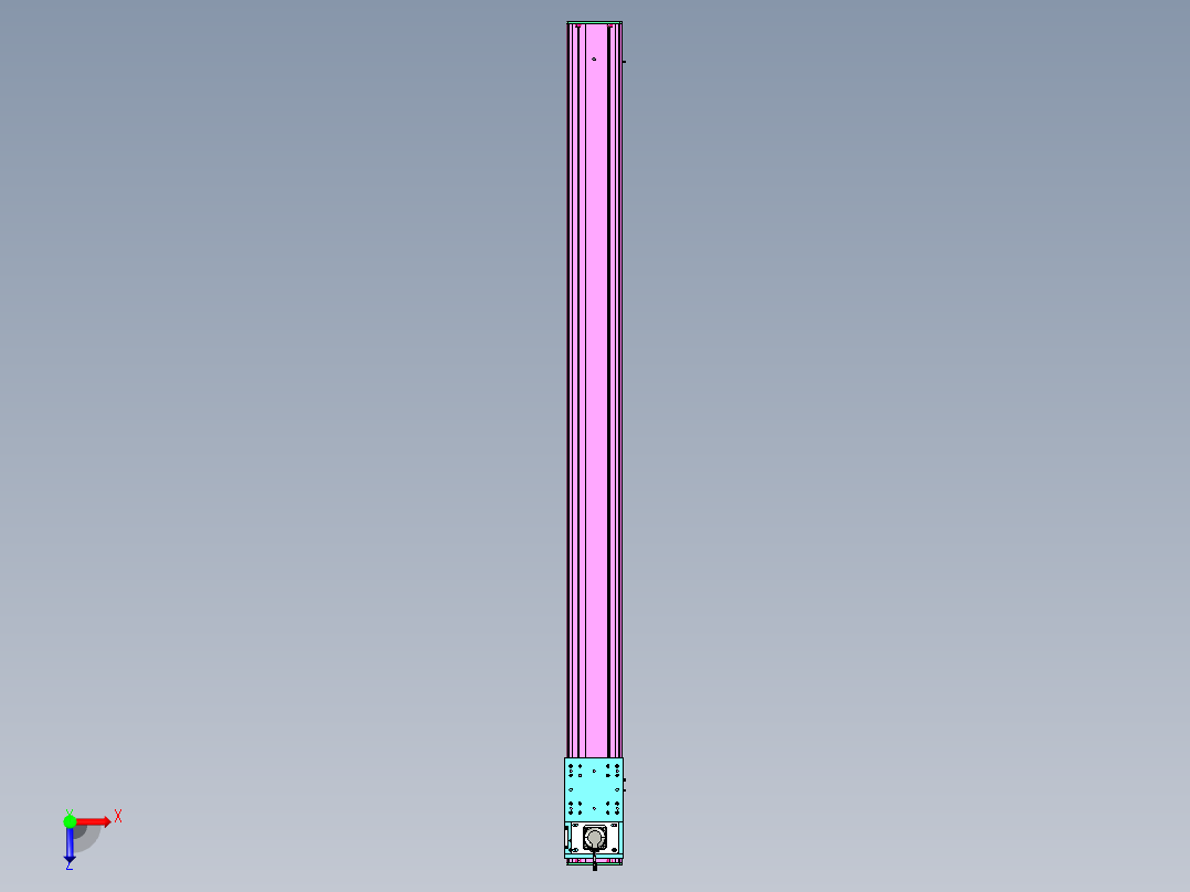 东锦齿条传动DH210G-L167-S2750-BU-减速机+P750W俯视图