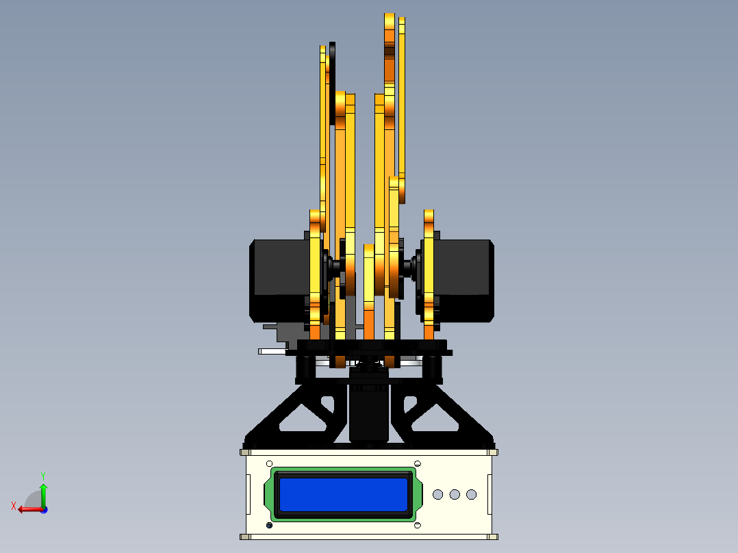 component-robot-arm-3dof-rev-1-lengan-robot SW STP后视图