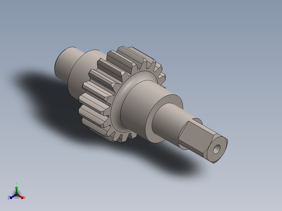 轴齿轮正等轴测图