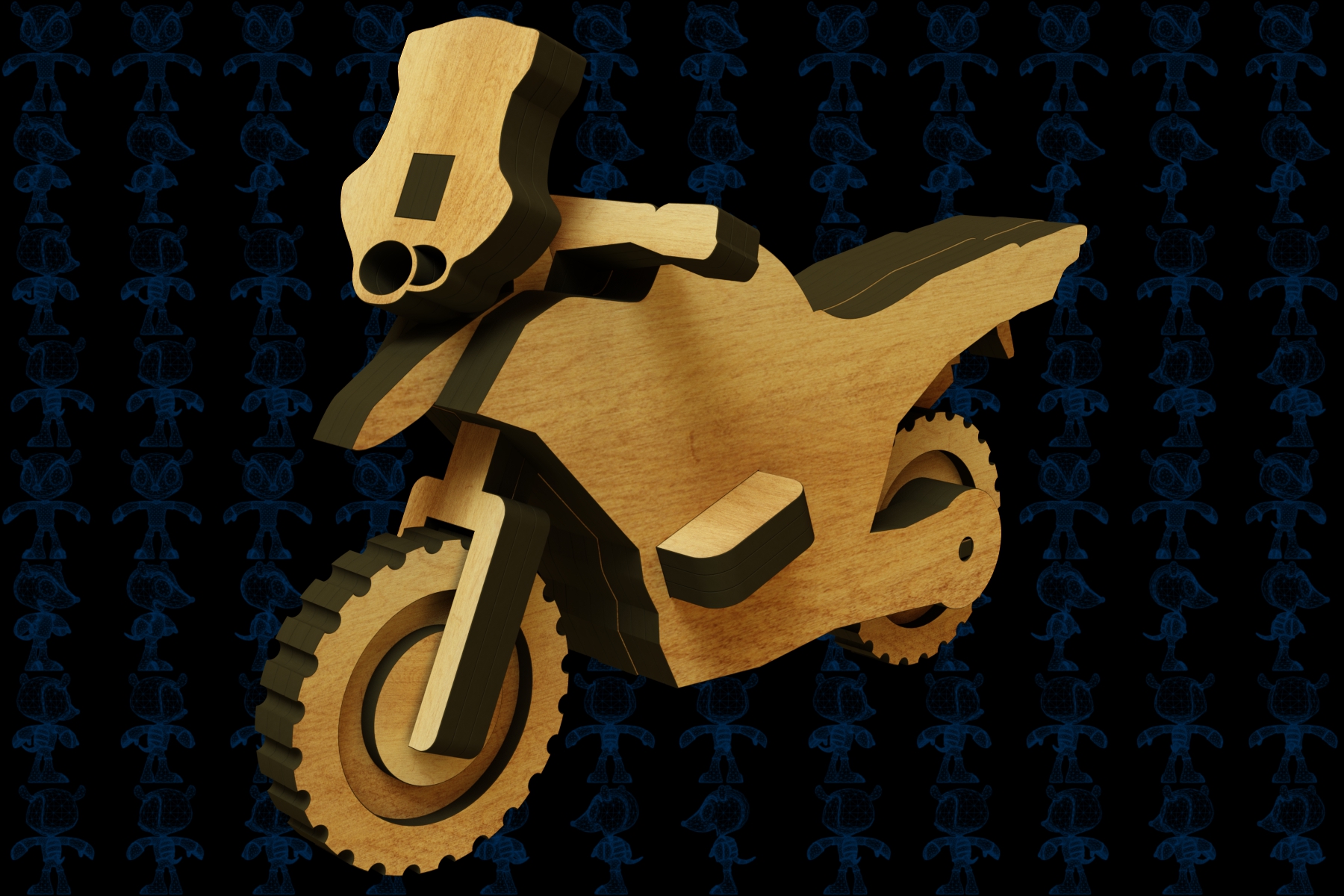 激光下料拼图摩托车AutoCAD, Parasolid, SOLIDWORKS 2016