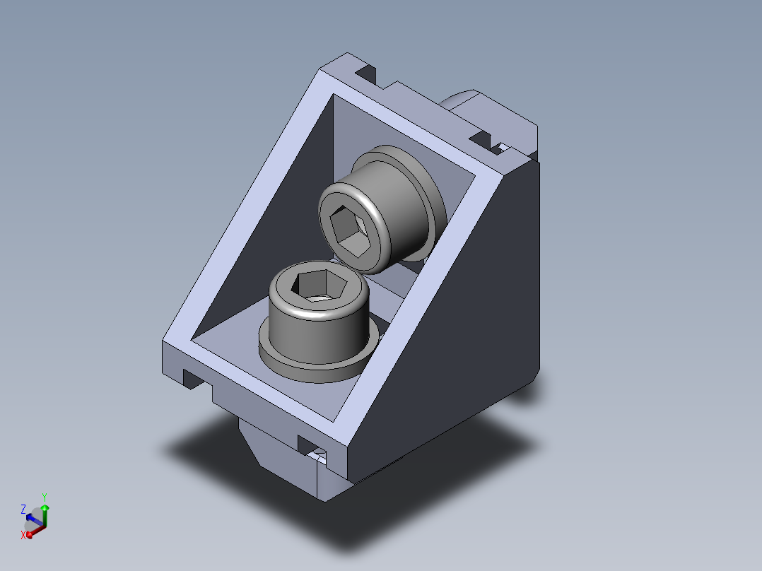 铝型材及其附件3.21.30.3030.STA正等轴测图