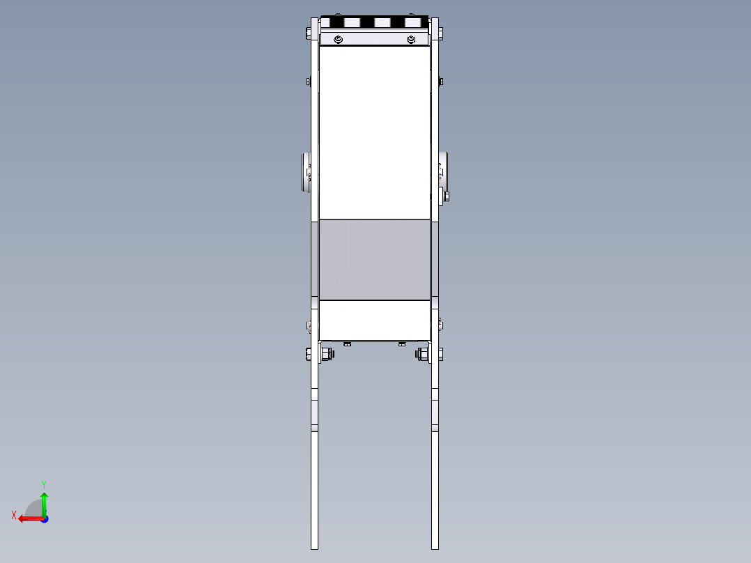 重载高层高速电梯对重组件后视图