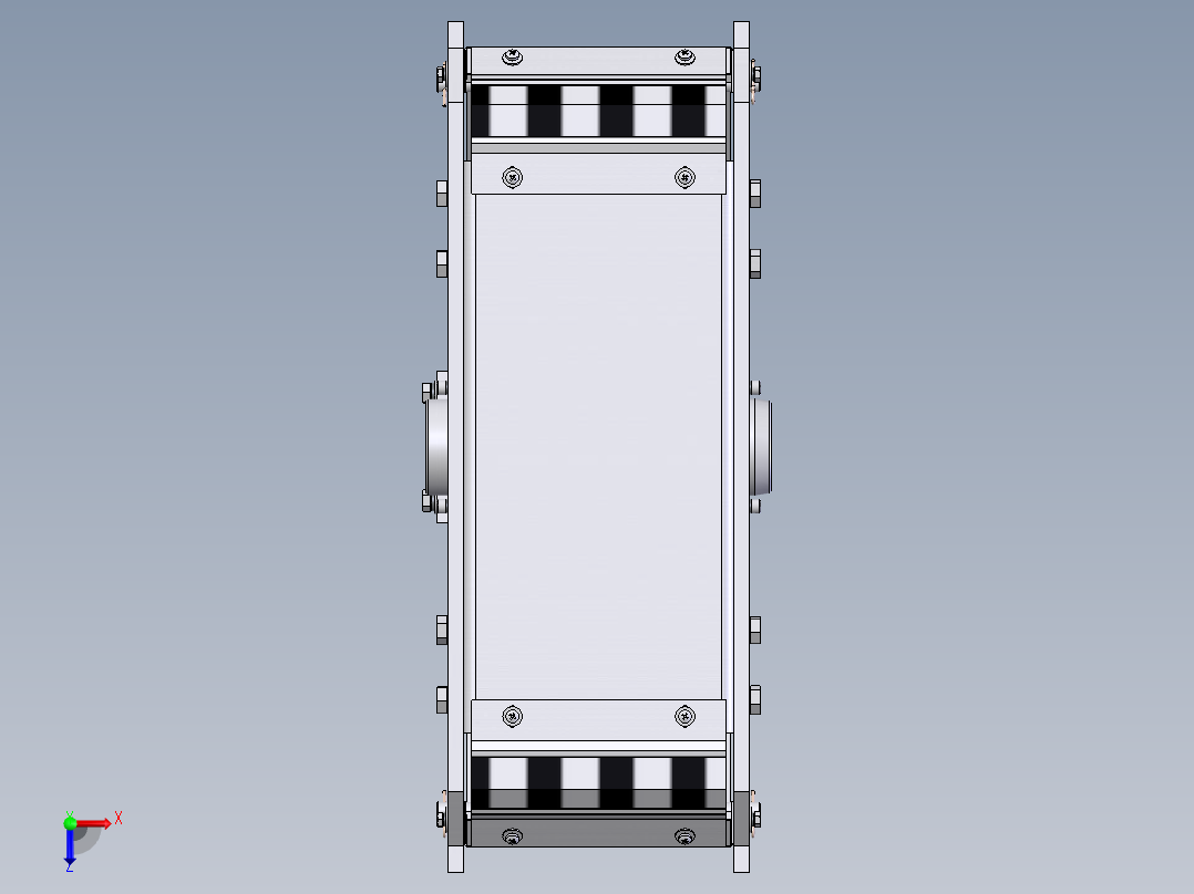 重载高层高速电梯对重组件俯视图