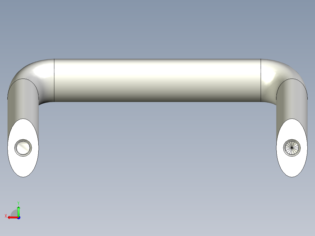 取手(鋁合金)MH-3D多系列多零件图纸模型后视图