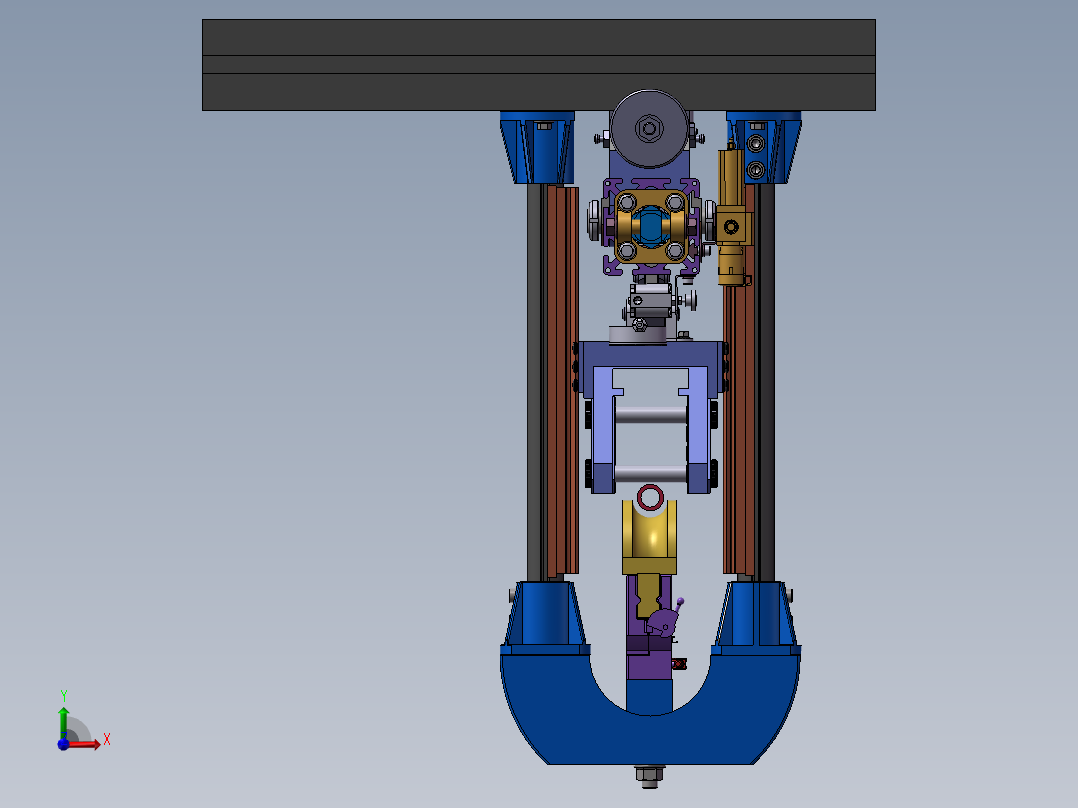 小型液压圆管冷弯成形机成型及退料机构设计 (论文+三维图+二维图)前视图