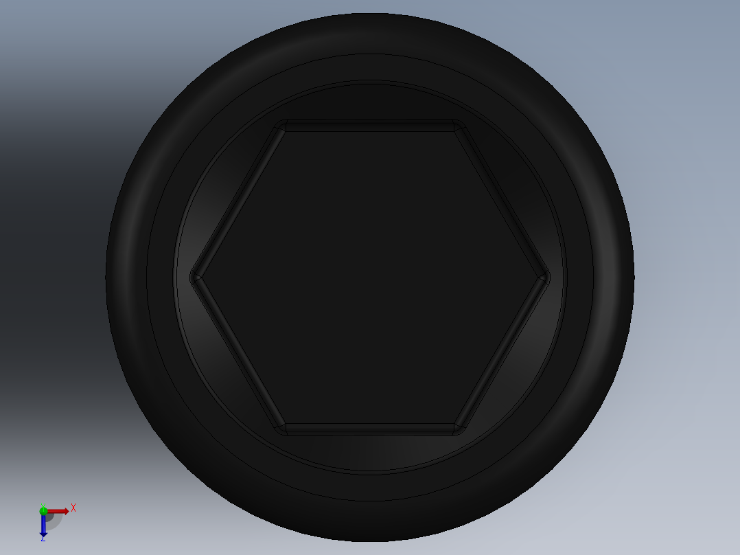 紧固件-0.4375 Socked Head俯视图