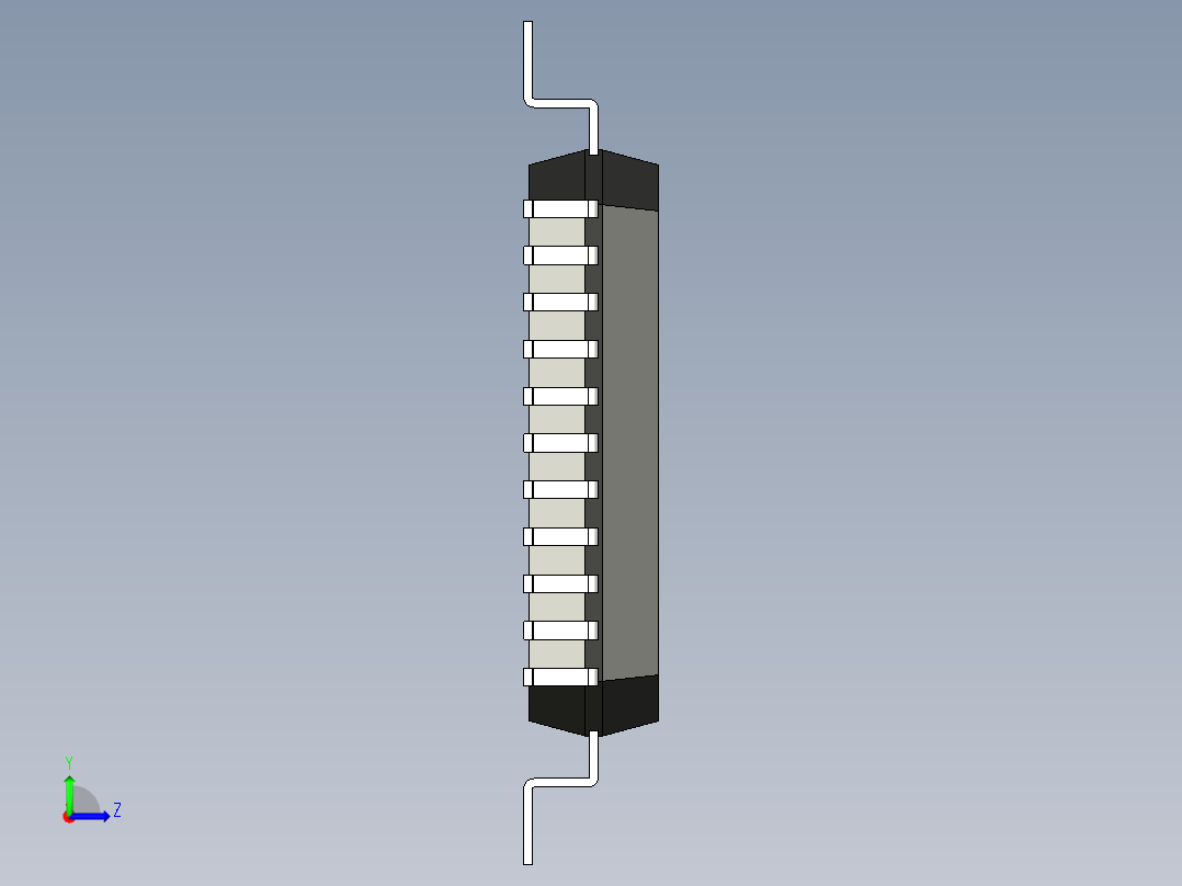 元器件3D封装QFP44_FPT-44P-M11154左视图