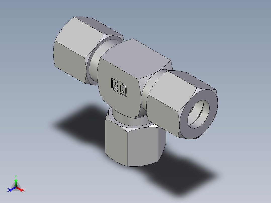 卡套式工业通用硬管接头EO_Union_tee_T08LLCF