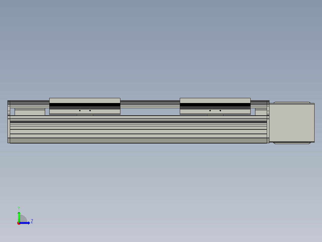 直线模组LHB17-L40-S250-L(B)设计图纸左视图