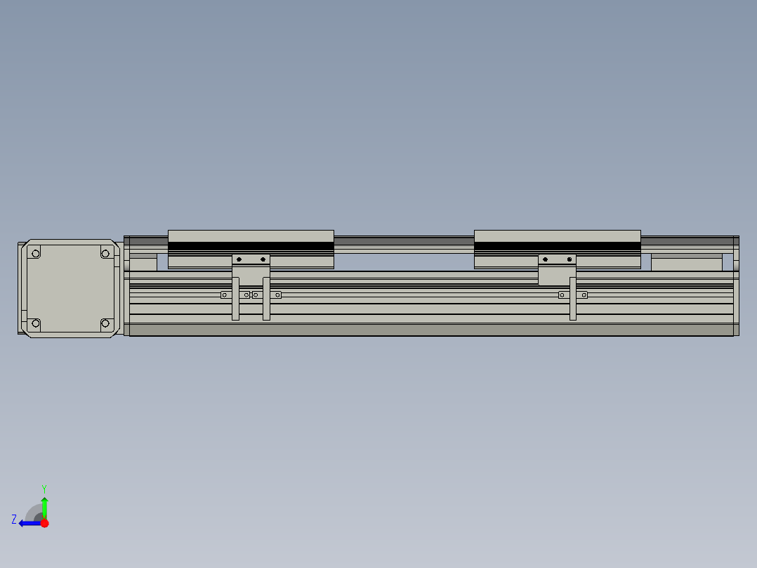 直线模组LHB17-L40-S250-L(B)设计图纸右视图