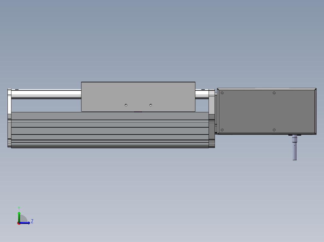 MTB同步带半封闭MTB22M-L-750W左视图