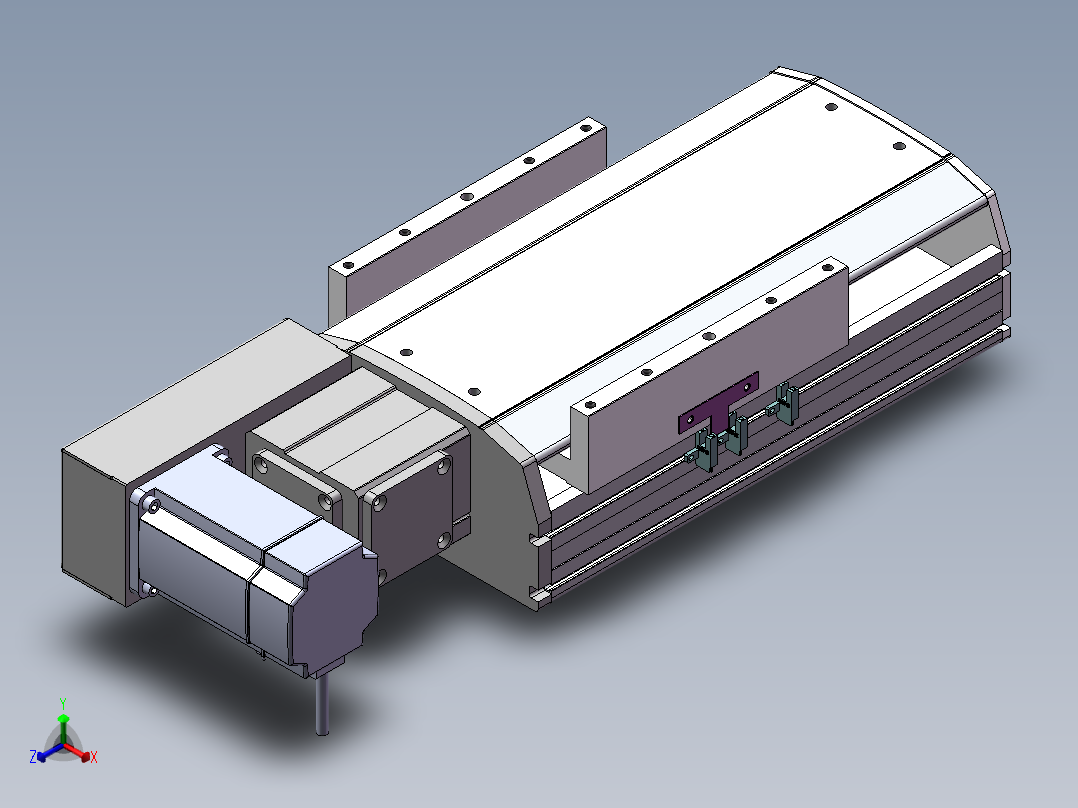 MTB同步带半封闭MTB22M-L-750W正等轴测图