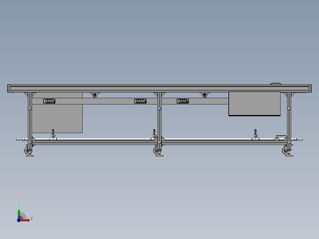 传送带_皮带线前视图
