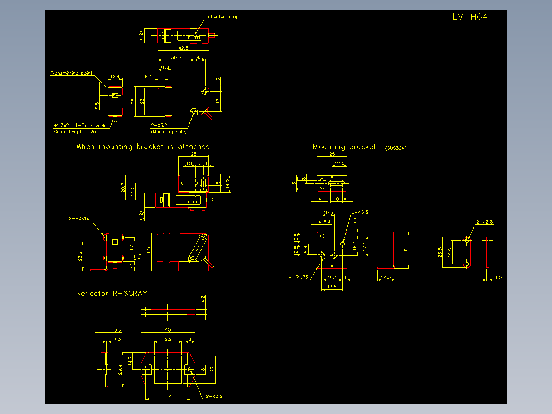 基恩士lv_h64_cad_kc图纸模型