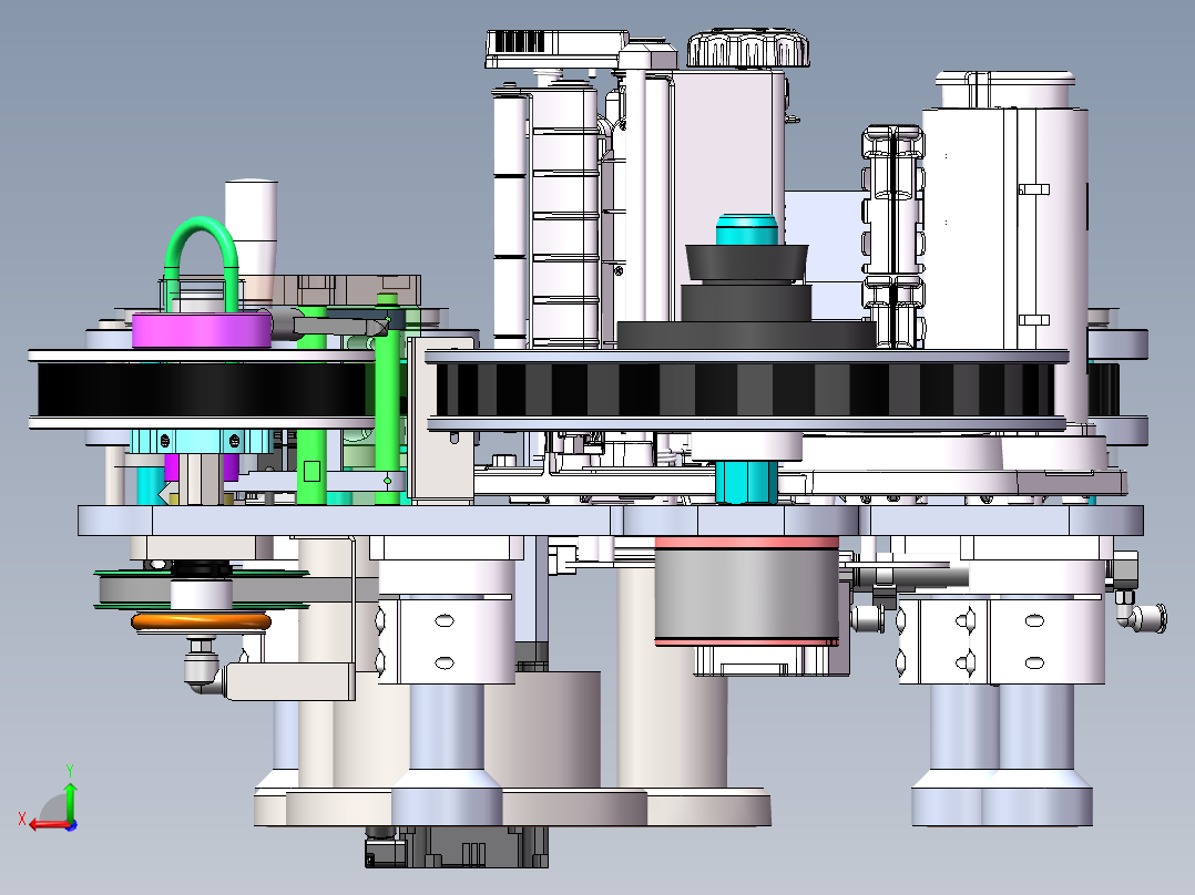 在线打印在线检查自动剥标机-飞达后视图
