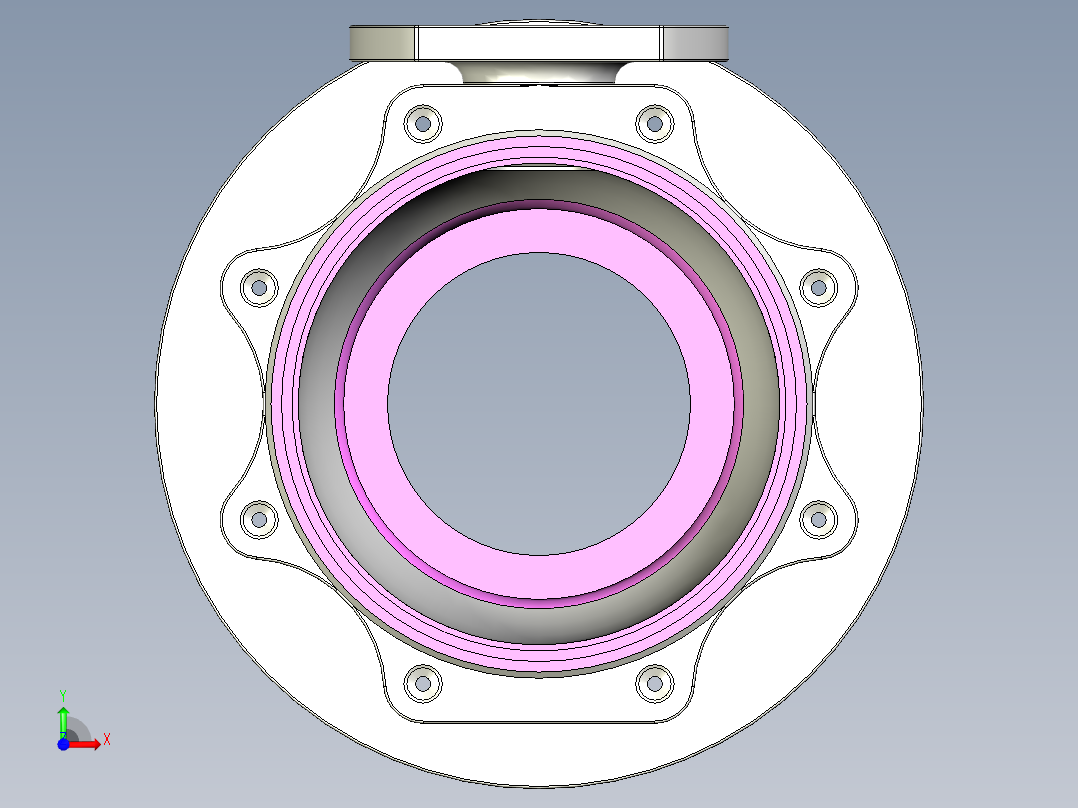 管道手动球阀-水管开关阀-手动阀门User Library-Flange C300DN100_FC300DN100.BP前视图