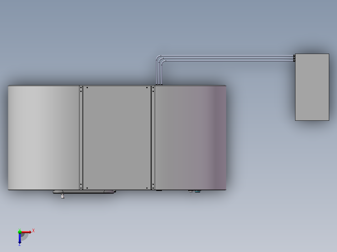 氧舱重新装配体俯视图