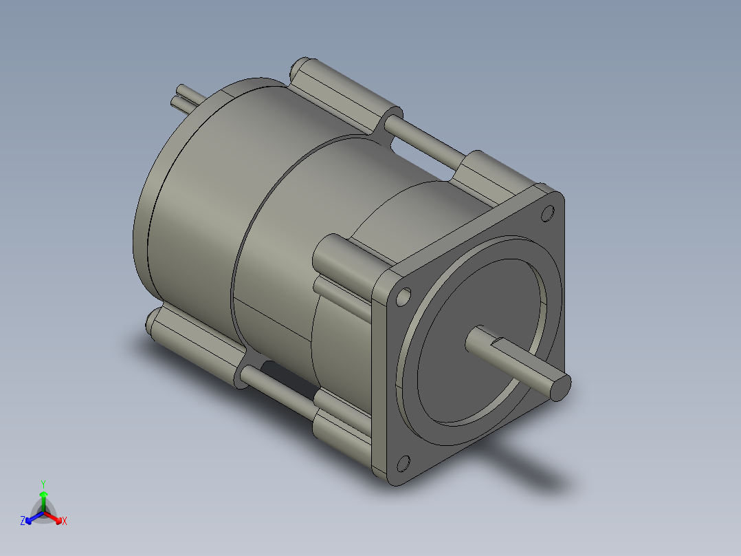 M41A3S2L微型齿轮调速马达正等轴测图