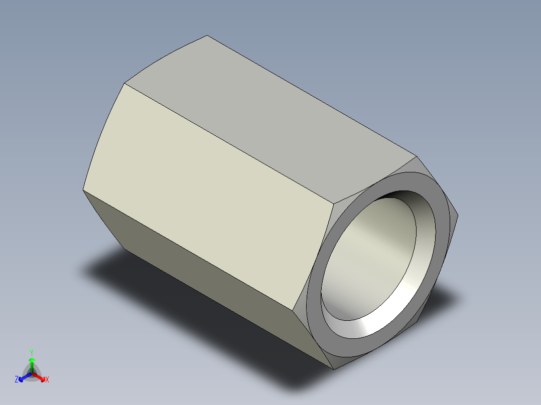 螺母-Nut_M8-15-10-15-15.stp正等轴测图