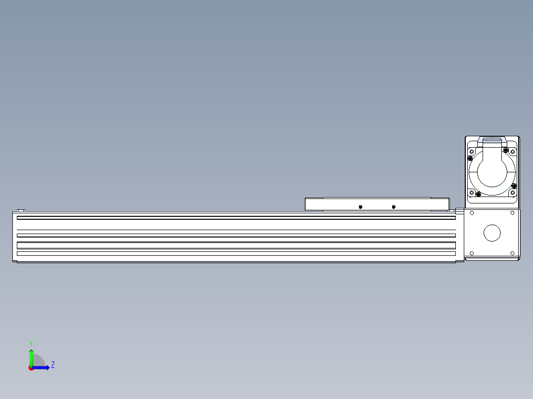 同步带全封闭直线模组TPA-HCB-120D-90-L300-RU-C-P40-N3左视图