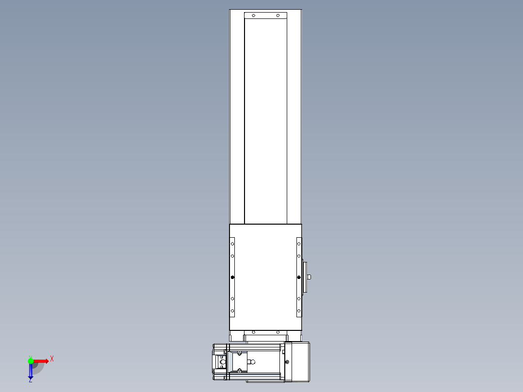 同步带全封闭直线模组TPA-HCB-120D-90-L300-RU-C-P40-N3俯视图
