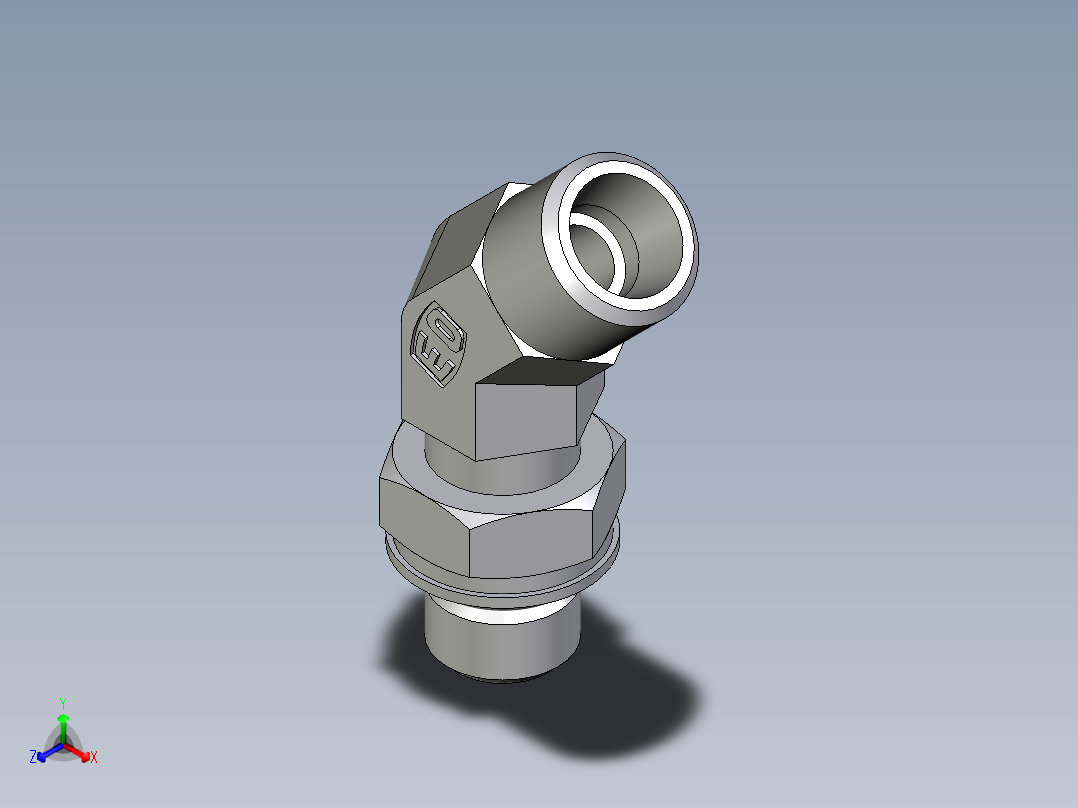 卡套式工业通用硬管接头EO_Adjustable_locknut_45_deg_elbow_VEE08LMOROMDCF