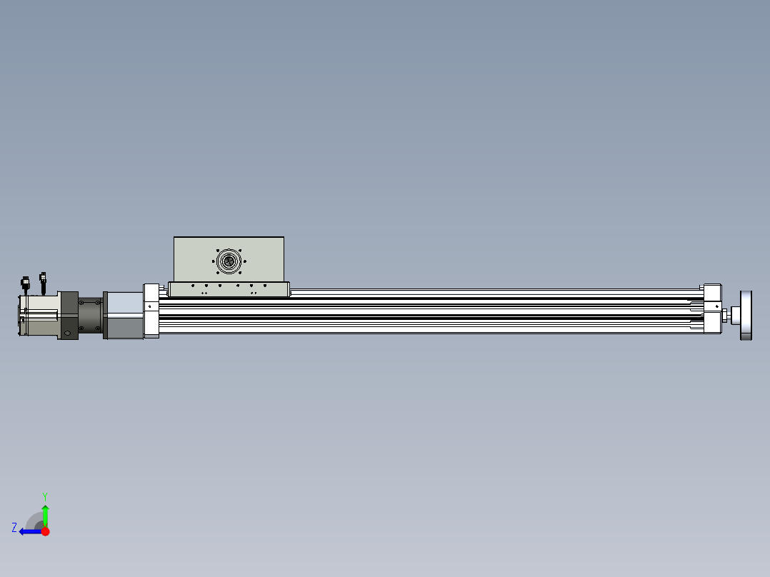 威洛博直线电机模组EB8ZR-L200-S900-RZP75B5K-ZP755K-MS3右视图
