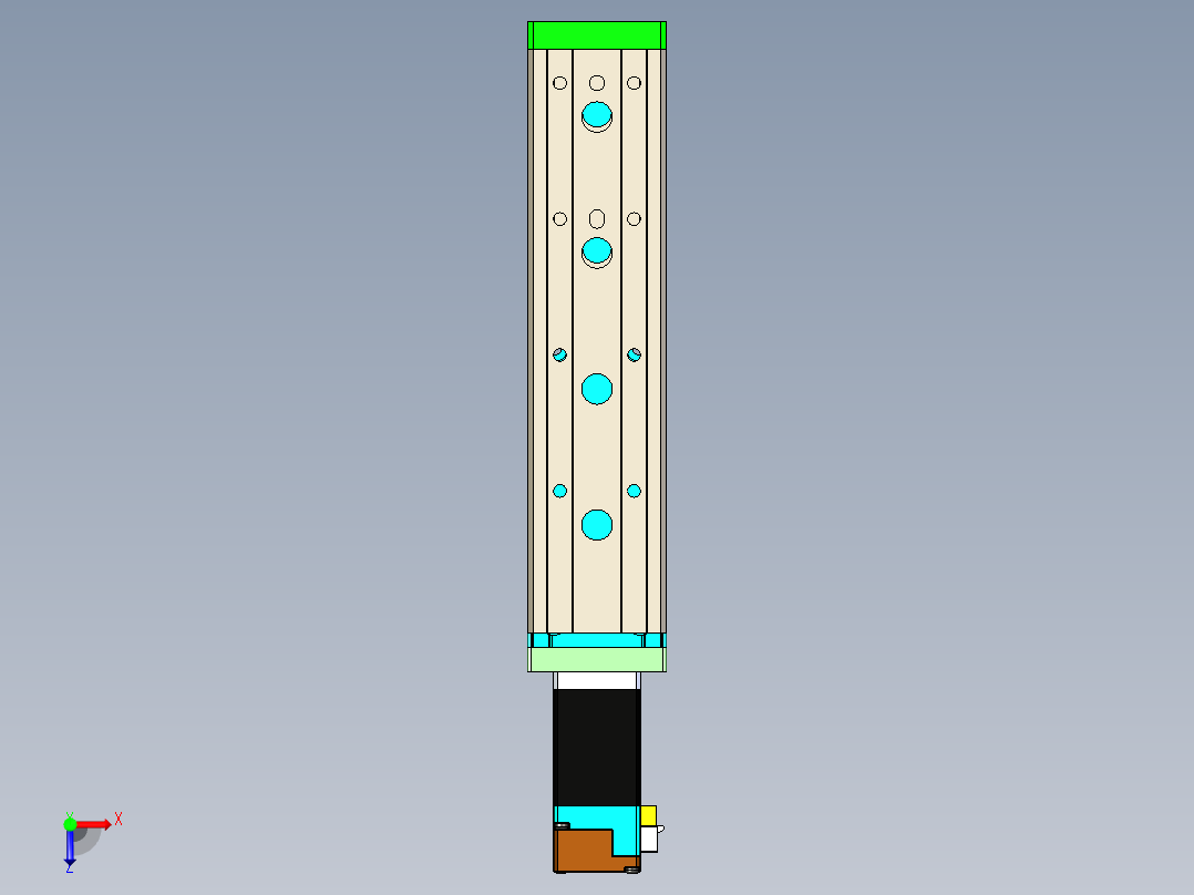 威洛博小滑台-LES16-L8-S100-BC俯视图