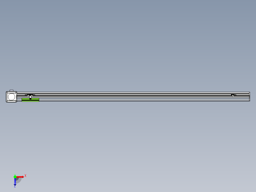 同步带滑台-半封闭B13-L90-S1600-L-Z86-D3俯视图