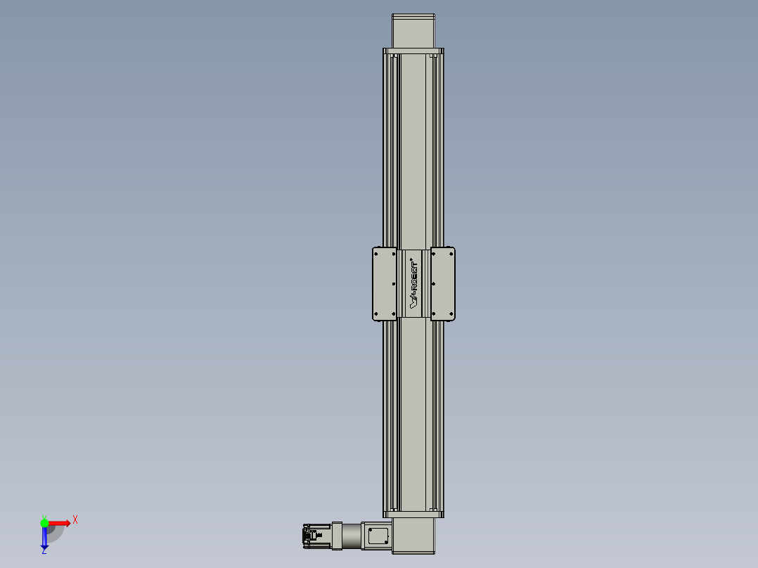 威洛博直线电机模组EB20-L224-S1200-R-ZP75-MS3-5K俯视图