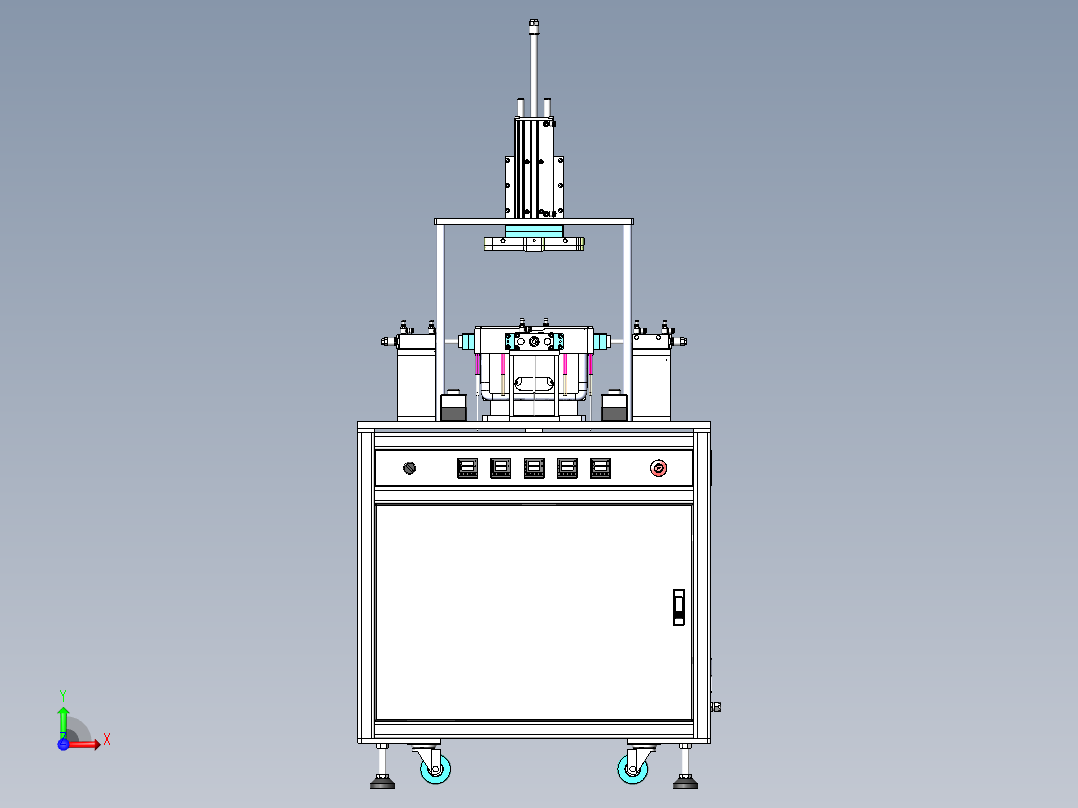 音箱底部折边设备sw22可编辑前视图