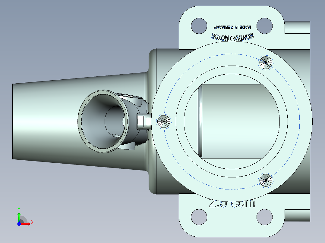 Diesel Engine 2.5ccm柴油引擎3D图纸 UG NX11设计 附工程图前视图