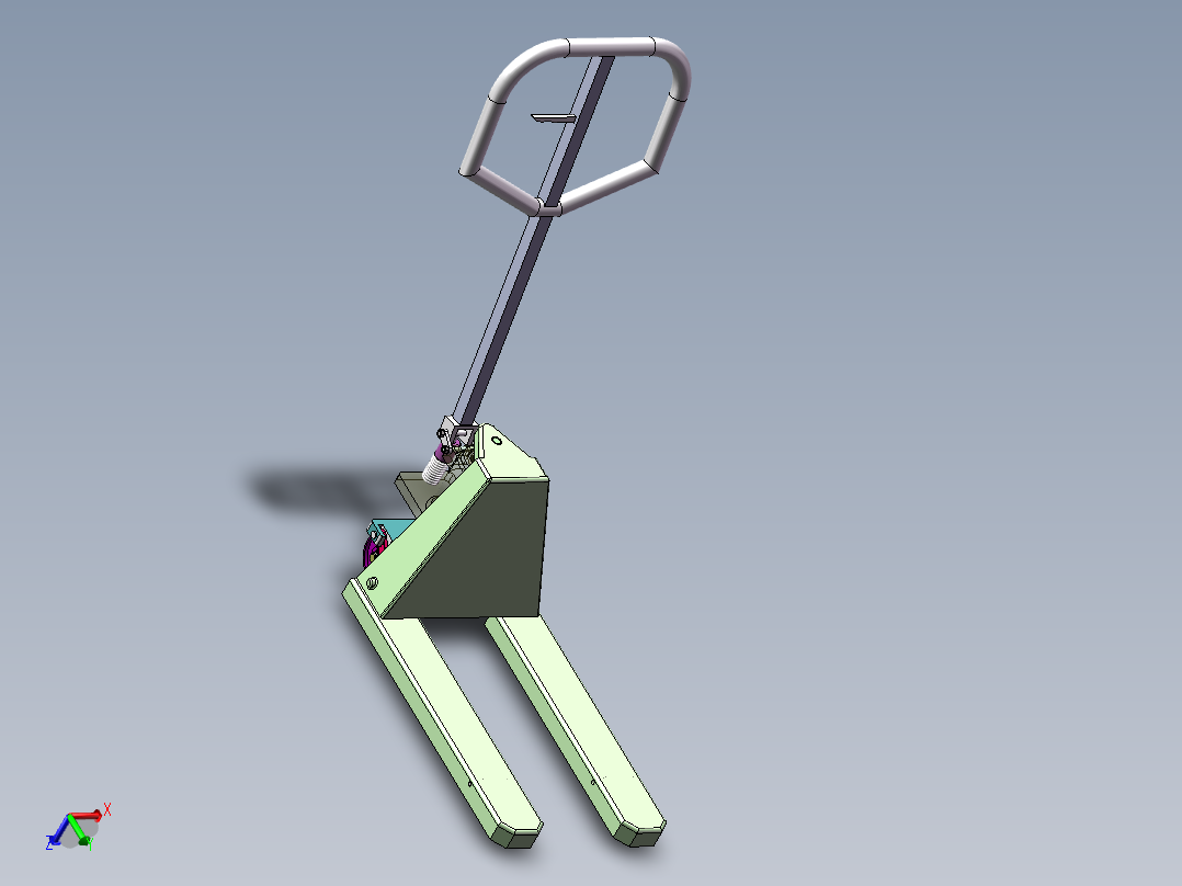 <span style='color: red'>手动</span>液压车设计【手推<span style='color: red'>叉车</span>】【SOLIDWORKS】【原创】90