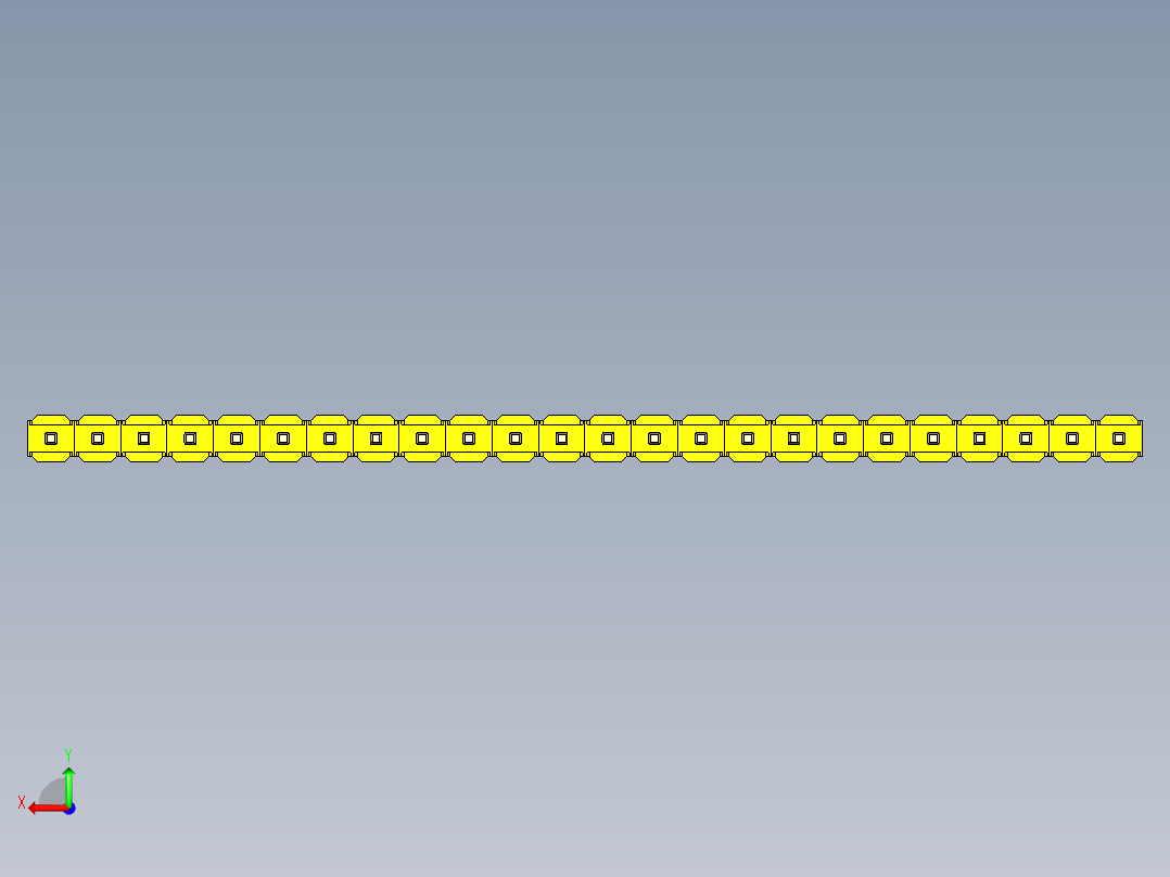 彩色公头100mil（2.54mm）系列-DS1021_yellow_1x24p_100mil_Type5_rev1.0后视图
