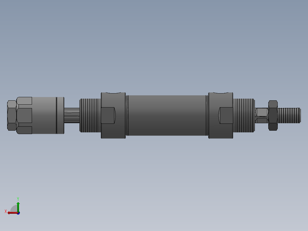 气缸MAJ25x10-10S后视图