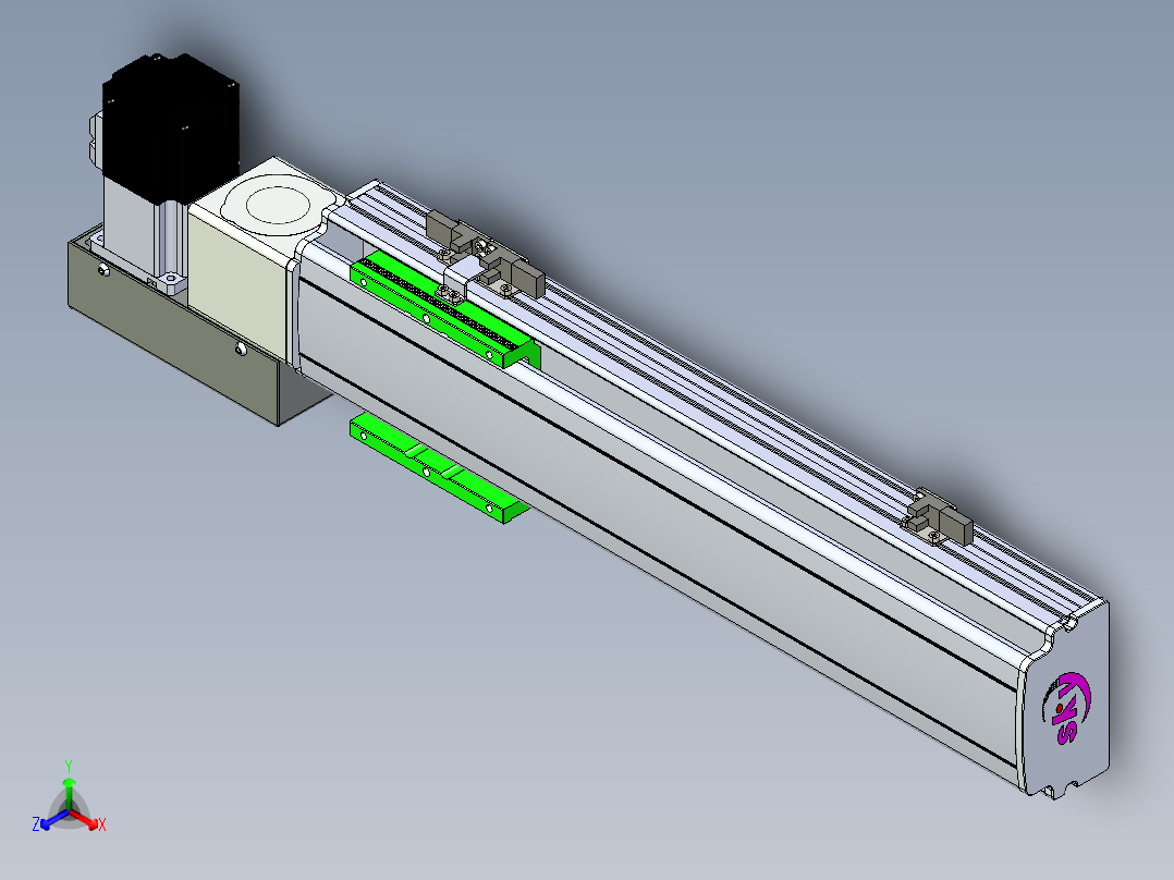 同步带滑台-半封闭B10H-L45-S300-L-P40-D3