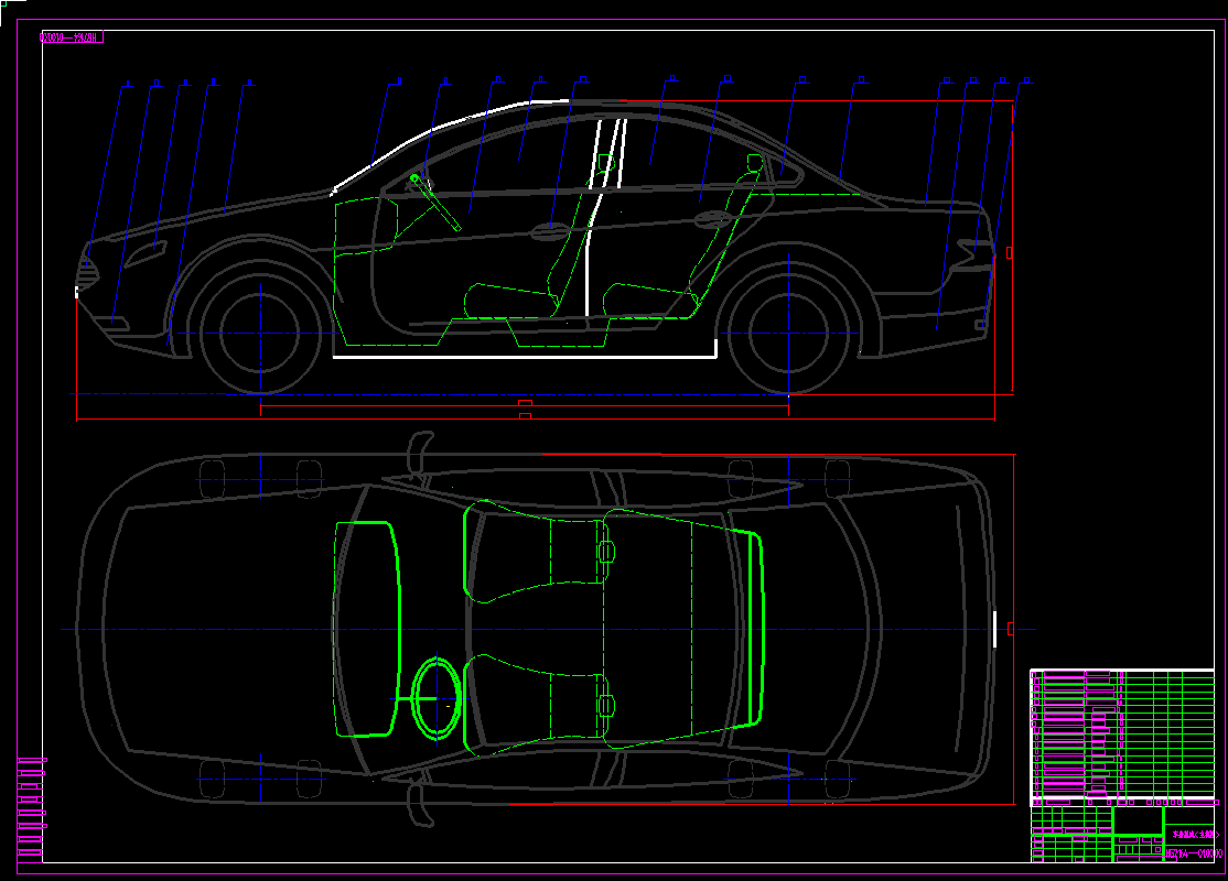 HG7164乘用车总体设计（CAD图+翻译）