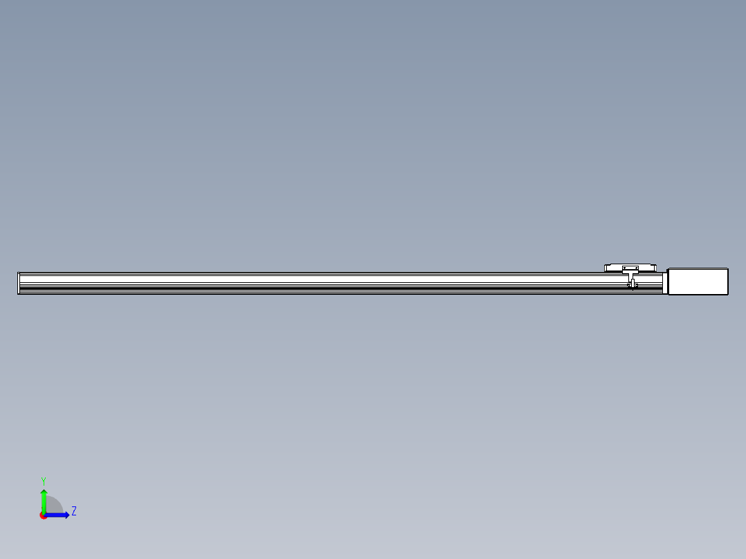 同步带全封闭直线模组TPA-HCB-105D-90-L1400-ML-Y-P20-N3左视图