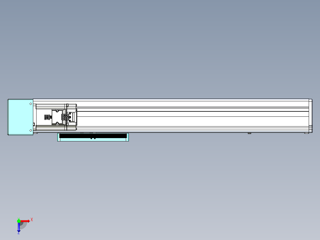 威洛博VC丝杆传动-无尘环境VC14-Lxx-C-S350-BR-ZP40-C3俯视图