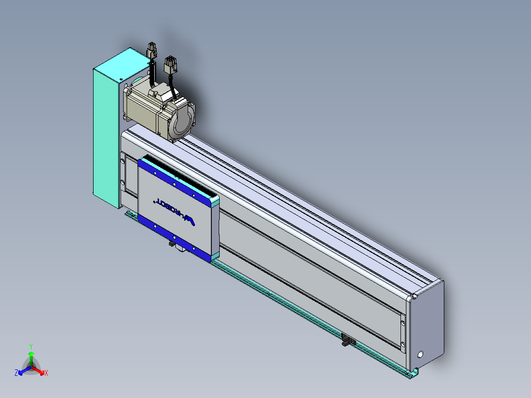威洛博VC丝杆传动-无尘环境VC14-Lxx-C-S350-BR-ZP40-C3正等轴测图
