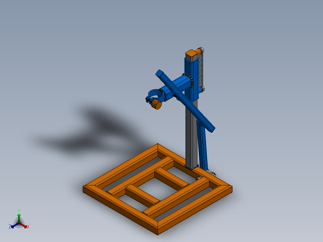 手电钻支架正等轴测图